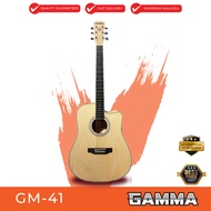 GAMMA GM-41 inch (Glossy Finish) Dreadnought Acoustic Guitar with Cutaway ( GM41 / GM 41 )