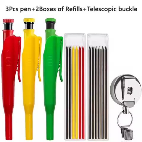 1-6Pcs Engineering Drawing Woodworking Marking 2.8mm Mechanical Pencils Long Head Carpenter Pencil A