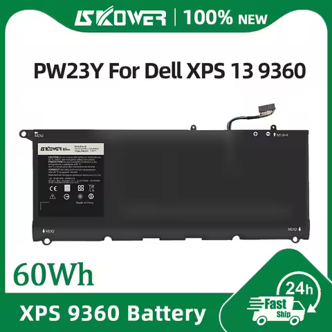 SKOWER High Performance 60Wh PW23Y Laptop Battery For DELL XPS 13 9360 Series RNP72 TP1GT P54G