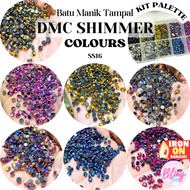 DMC Shimmer SS16 Colour Hotfix Rhinestones Iron On Batu Manik Tampal Batu Tabur Aksesori Hiasan Tudung, Baju, Jubah