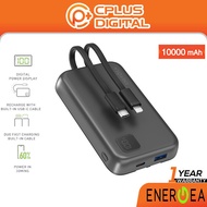 Energea Integra Duo 10,000mah PowerBank With Built in MFI Certified Lightning &amp; USB-C Cable