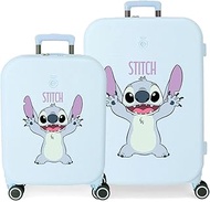 Joumma Disney Playful Suitcase Set, Blue, 55/70 cm, Rigid, 7.54 kg, TSA Closure, ABS, 7.54 kg, 116 L