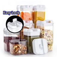 Easy Lock Organizer Cereal Box Large Capacity Air-Tight Food Container Kitchen Storage Pot Dry Grain