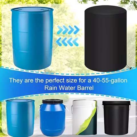 55-Gallon Water Bucket Lid 210D/420D Oxford Fabric Waterproof Dustproof Outdoor-Specific Bucket Cove