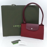 Longchamp 瓏驤 Le Pliage Green L 經典石榴紅 長把尼龍托特包