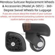 2pcs Mendoza Suitcase Replacement Wheels JA-5051 | 360 Degree Silent Swivel Luggage Caster Wheel Spa