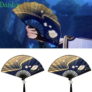 DANBY Genshin Impact Folding Fan, Kamisato Ayaka Handheld Cosplay Prop Fan, Ancient Photo Props with Tassels Pendant Vintage Hand Fan Cosplay