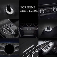 สติกเกอร์ติดรถปุ่มเมาส์ตรงกลางแต่งรถภายในรถฟิล์มป้องกันเพชรคริสตัลสำหรับ Mercedes Benz C Class C180l GCL260
