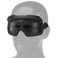 RST 紅星 - FAST頭盔用/頭戴式 兩用 分體護目鏡 風鏡 生存遊戲抗彈眼鏡 黑色鏡框/透明鏡 .. 05129