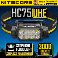 NITECORE HC75 UHE Work Headlamp Outdoor Spotlight Floodlight Bright Flashlight Light Weight Head Lam