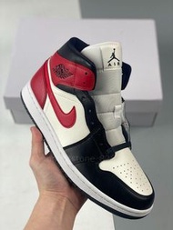 💜Air Jordan 1 Mid 黑脚趾 Gym Red 經典復古運動鞋 | 35-46全碼