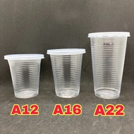 12oz 16oz 22oz Cup with Lid (100pcs) MURAHH 