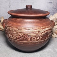 陶器大砂鍋5000毫升手工紅粘土烹飪鍋