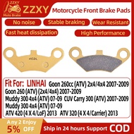 1 Pair Motorcycle Front Brake Pad For LINHAI Goon 260 (ATV) (2x4/4x4) 07-09 Muddy 300 4x4 (ATV) 07-0