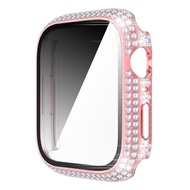 Diamond PC + Tempered Glass Watch Case For Apple Watch Series 9 / 8 / 7 45mm