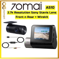 70mai A510 Car Recorder Front n Rear Dashcam 70 Mai Dash Cam Built in GPS Sony Starvis Lens
