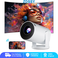 ZDSSY HY300mini โปรเจ็คเตอร์ขนาดเล็ก4K พร้อม WiFi และบลูทูธการหมุน ° 180และที่หลักอัตโนมัติรองรับ Fu
