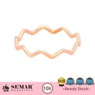 10K SAUDI GOLD Pawnable Ocean Wave Korea Style Gold 10K Semar Nusantara Gold Ring