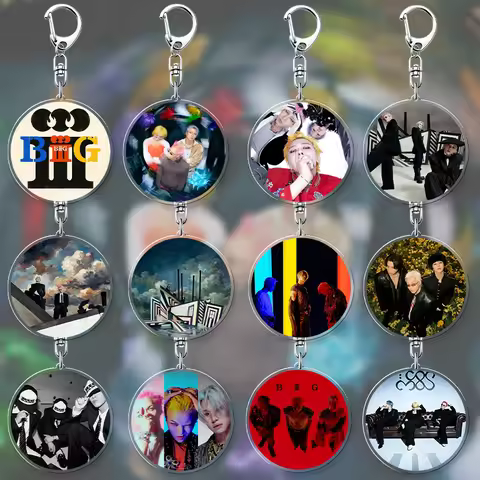 6cm Acrylic Keychain Kpop BIGBANG Returned G-DRAGON TAEYANG DAESUNG Women's Bag Decoration Fans VIP 