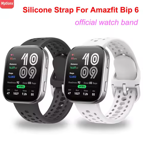 Silicone Strap For Huami Amazfit Bip 6 Original Sport Breathable Bracelet Intelligent Correa Amazfit