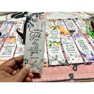 Floral Bible Verse Tassel Bookmark | | Gift Ideas | Souvenirs