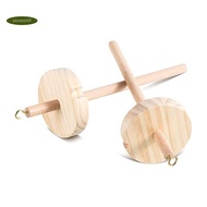 2Piece DIY Drop Spindle Top Whorl Yarn Spinner Hand Wooden  Wheel Wood + Metal DIY Drop Spindle for 