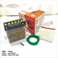 AKI MOTOR AKI BASAH YUASA YB5L-B 12V 5AH ASTREA FIT NEW LEGENDA MEGAPRO LAMA SMASH TITAN 115 MERK YU