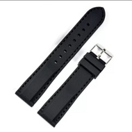 Alexandre Christie EXP 20mm 22mm 24mm Rubber Strap Watch Band Black