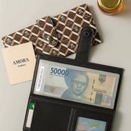 AMORA FASHIONMU 616 LOTSO MOTIF BUDGETING WALLET / SMART WALLET / SAVING WALLET / LONG BUTTON WALLET