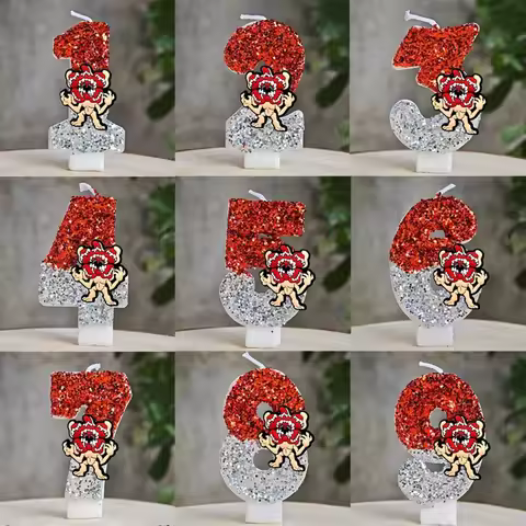 Stranger Eleven Robin Steve Dustin Candles 0-9 Number Cake Decoration Birthday Party Cake Topper Kid