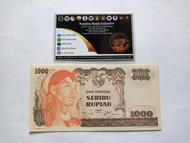 Uang Kuno Sudirman 1000 Rupiah IDR Indonesia Tahun 1968 Grade XF-AUNC