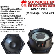 SPEAKER SOUNDQUEEN 10 INCH MR - 10 Speaker 10Inch MR 10 MR10 MID RANGE