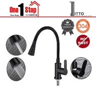 🔥ITTO🔥 FLEXIBLE MATTE BLACK KITCHEN SINK COLD TAP