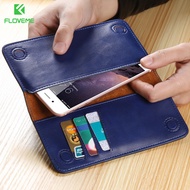 shop FLOVEME 5.5 Inch Wallet Mobile Phones Case For iPhone XR XS X 8 7 Plus Leather Bag For Xiaomi S