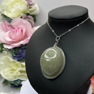 豆青佘太翠 渾厚飽滿富甲天下 財富健康 手把件 項鍊 大掛墜 吊墜