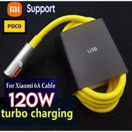 120W 6A Xiaomi Mi 13 Ultra 12 11 10T Pro Redmi Note 10 11 9 Poco F3 F4 F5 HyperCharge USB Type C Cab
