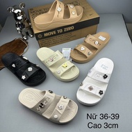 Women's Cross Sandals with 2 Straps, 4cm High Anti-Slip Sole, Free Genuine Charm, New Model Women's 