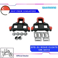 Shimano SM-SH10 SPD-SL Road Cycling Road Cleats Set  (Red)