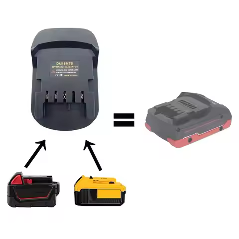 DM18MTB Battery Converter for Converting Dewalt/Milwaukee 18/20V Batteries To Metabo 18V Power Lithi