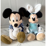 Mickey Mouse Plushie Doll Sailor Cap Costume Authentic Genuine Disney Store & Bunny Ear Cap Authenti