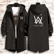 艾伦沃克男装风衣中长款连帽大衣Alan Walker艾兰秋冬韩版外套Allen Walker Men's Windbreaker Mid-length Hoode u36saqzfcb.my1212
