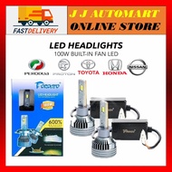 Fordayo LED headlight 100w h4 h11 hb4 hb3 9012 h1 myvi alza bezza axia perodua proton toyota honda n