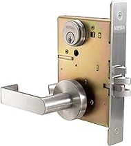 SOPHIA Commercial Heavy Duty Mortise Lockset Door Lever Lock Non-Handed Grade 1 Door Handle - Rose Only Keyed Lever Lockset, ADA, US32D Satin Chrome Finish for Office Front Door
