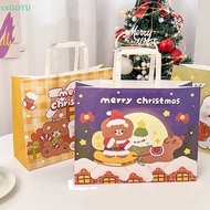 [cxGUYU] Merry Christmas Paper Gift Bags Candy Cookie Packing Handbags Christmas Party Supplies Cartoon Cute Large Capacity Tote Bags  PRTA