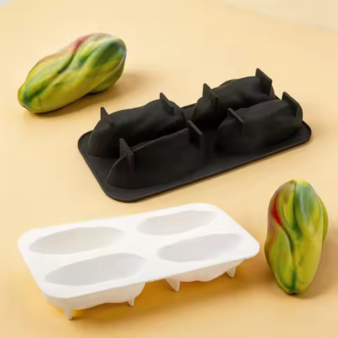 Novelty Pistachio Mousse Cake Silicone Mold Chocolate Dessert Pudding Baking Mold DIY Squishy & Hand