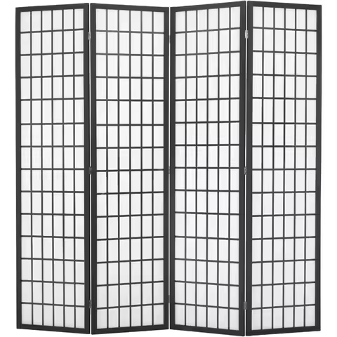 Room Divider 4 Panel Oriental Shoji Screen 6Ft Folding Privacy Divider Wall Divider Portable Freesta