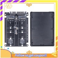 【W】Dual M.2 to SATA3.0 Adapter M.2  Protocol SSD Adapter 2 Port NGFF M.2 B Key to  3.0 6Gbps M2 to  