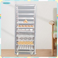 [izmbprke] Clear PVC Bun Pan Rack Cover Dustproof Protective Baking Shelf Cover for Kitchen Storage 
