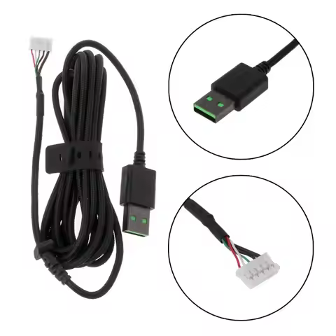 Durable Nylon Braided Line USB Mouse Cable Replacement Wire for razer DeathAdder Elite Wired Gaming 
