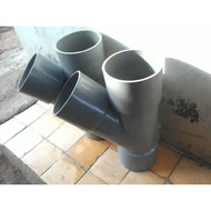 Tee Y 8 inch pvc 45 degrees